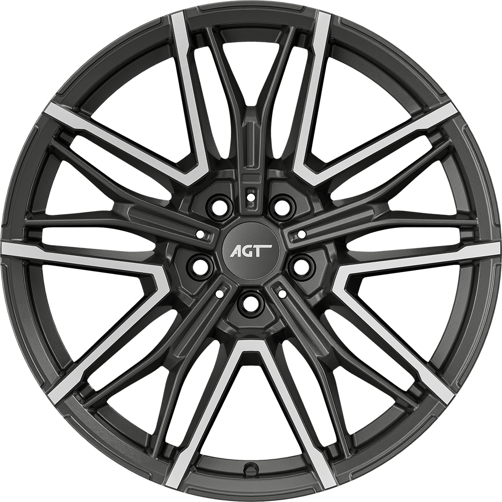 8.5X19" PCD 5X112 AGT Wheels 19272-1 ET38 72.60 mm Titan Diamond