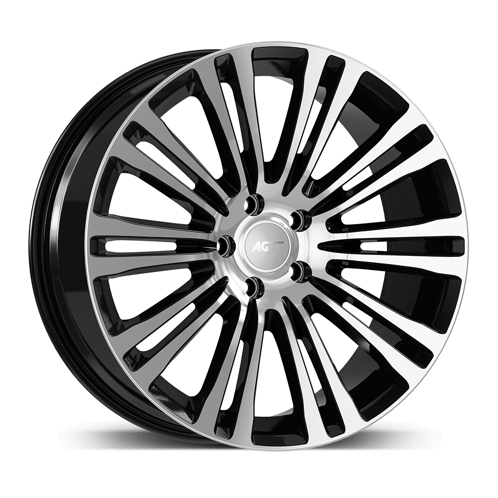 8.5X19" PCD 5X112 AGT Wheels 973 LORD ET35 66.60 mm Black Diamond