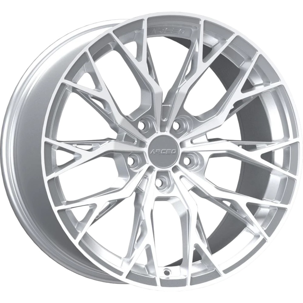 8.5X19" PCD 5X112 Arceo Wheels ARC-19239-52 ET45 SILVER DIAMOND ROMA 73.1 mm