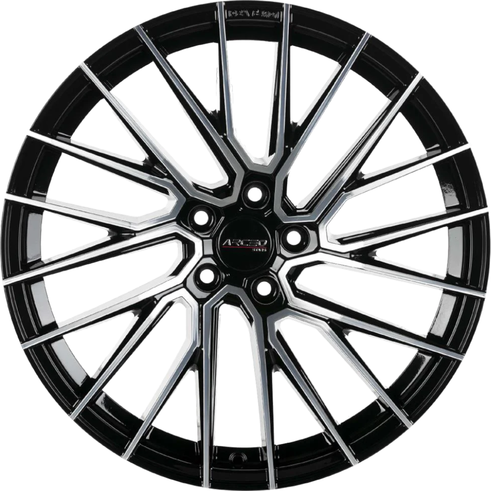 8.5X19" PCD 5X112 Arceo Wheels ARCEO-ASW02-26 ET45 BLACK DIAMOND 73.1 mm