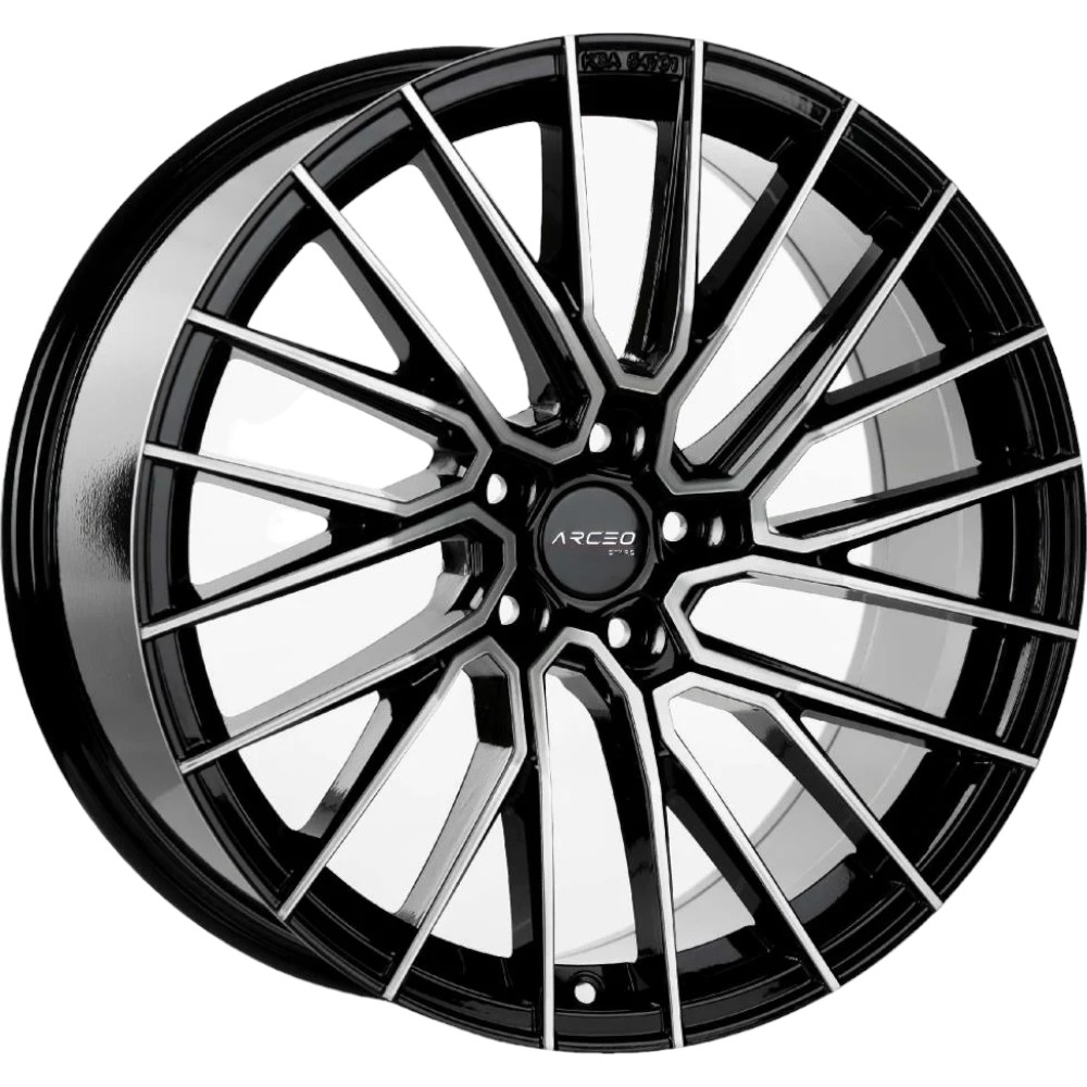8.5X19" PCD 5X112 Arceo Wheels ARCEO-ASW02-26 ET45 BLACK DIAMOND 73.1 mm