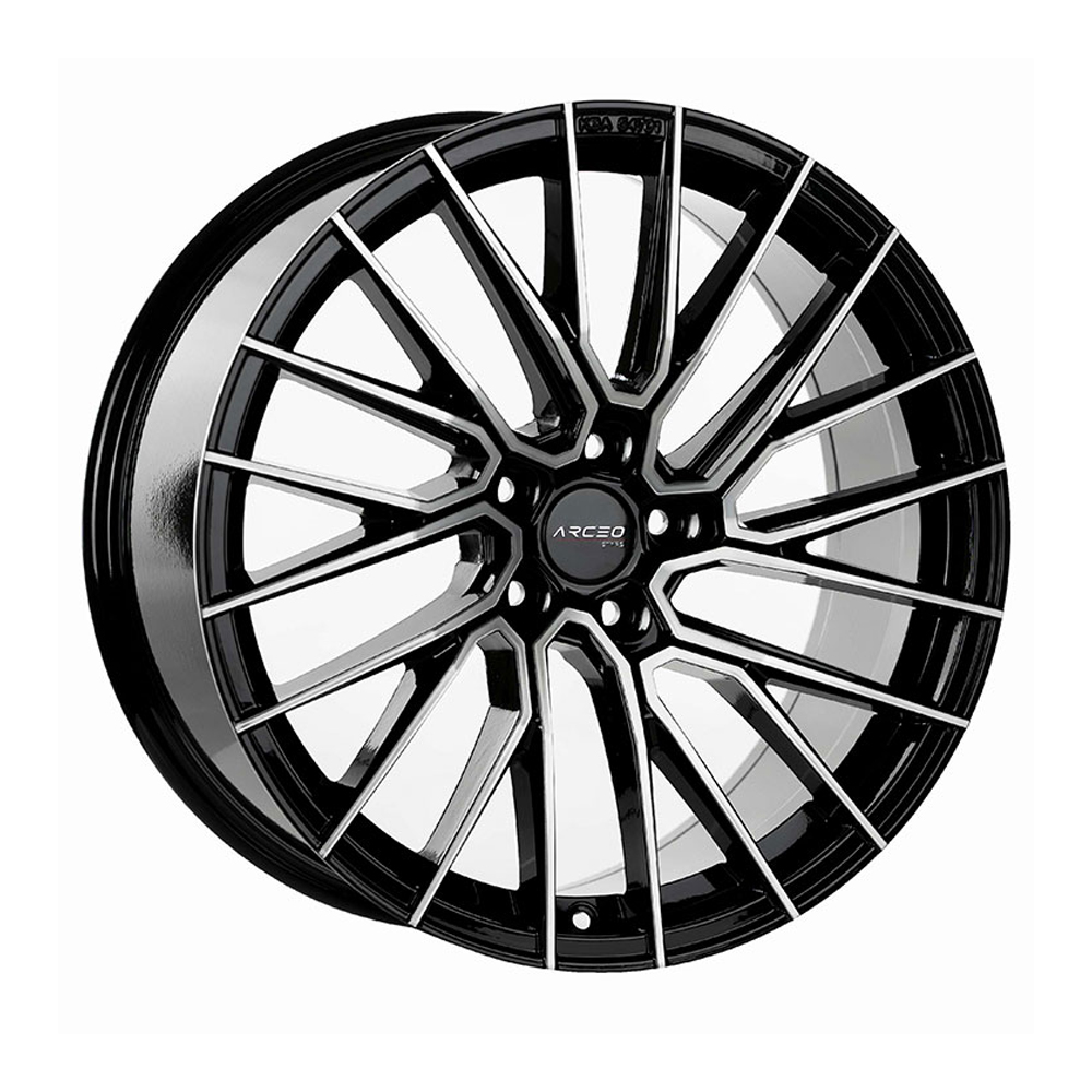 8.5X19" PCD 5X112 Arceo Wheels  ASW02   BLACK DIAMOND ET35 73.1 mm