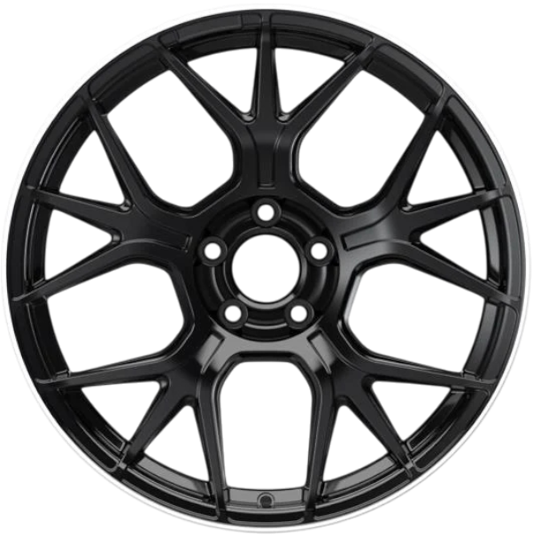 8.5X19" PCD 5X112 Sonic S1046 ET42 66.60 mm Matt Black Lip Diamond