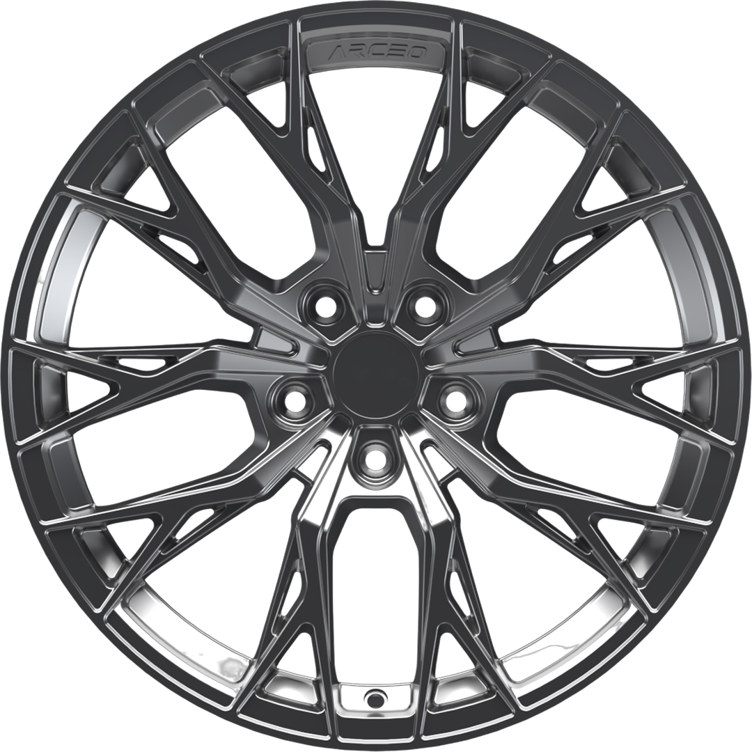 8.5X19" PCD 5X114.3 Arceo Wheels ARC-19239-33 ET35 Hyper Black Roma 73.1 mm
