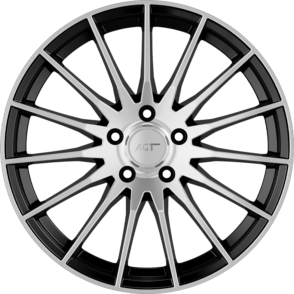 8.5X19" PCD 5X114 AGT Wheels 19174-1 ET45 72.60 mm Black Diamond