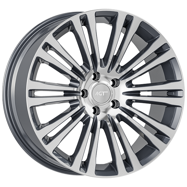 8.5X19" PCD 5X120 AGT Wheels 19073 ET13 Gun Metal Diamond 72.60 mm