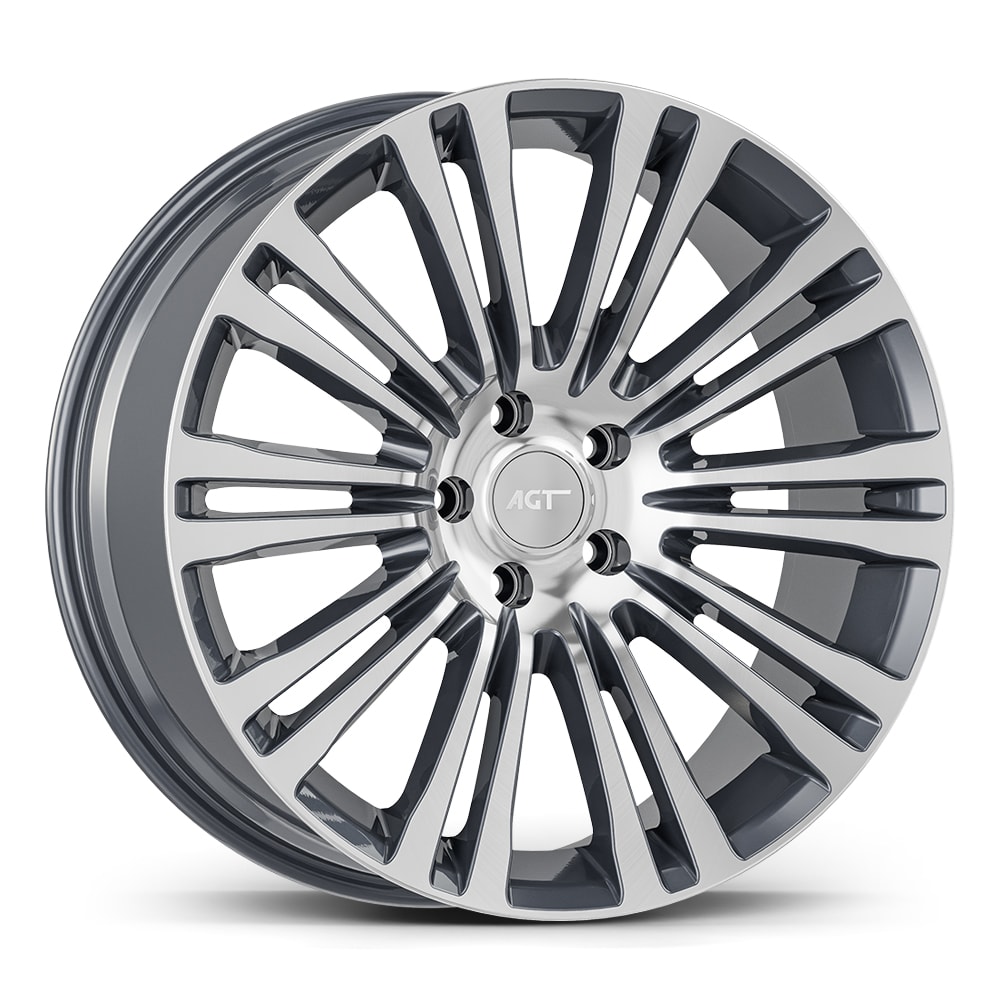 8.5X19" PCD 5X120 AGT Wheels 19073 ET35 Gun Metal Diamond 72.60 mm