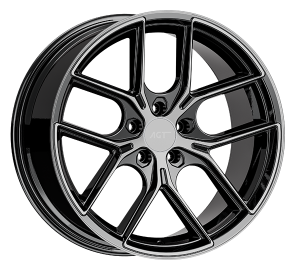 8.5X19" PCD 5X120 AGT Wheels 19258-1 FER-R01 ET30 72.6 mm Black Diamond