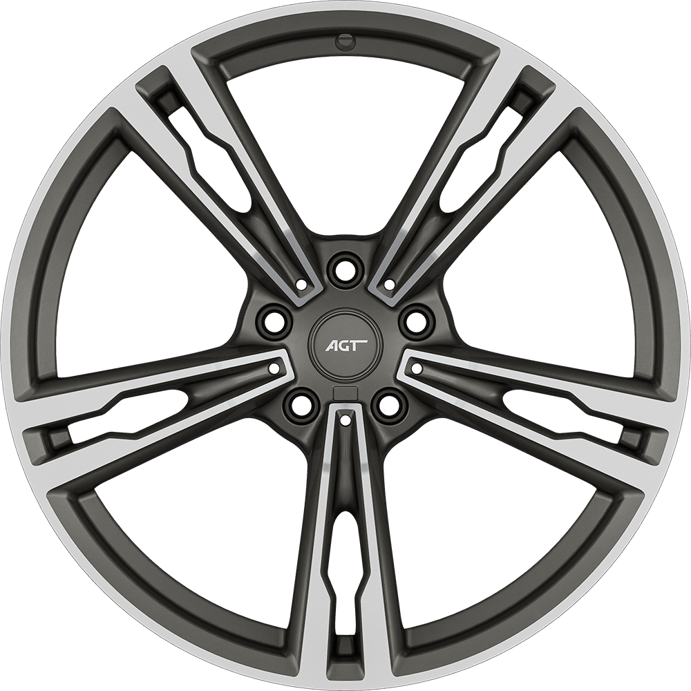 8.5X19" PCD 5X120 AGT Wheels 19265-1 72.60 mm Matt Titan Diamond