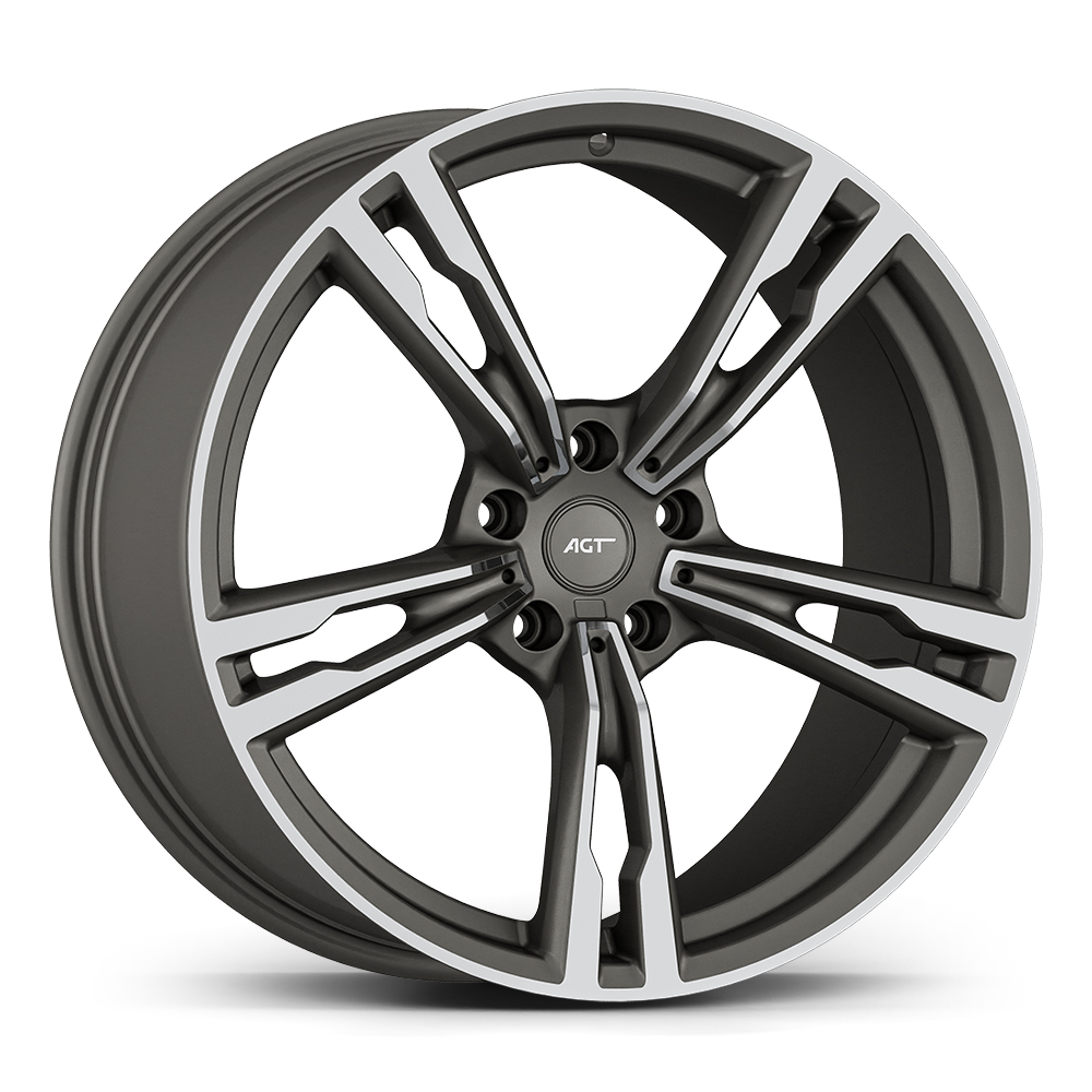 8.5X19" PCD 5X120 AGT Wheels 19265-1 72.60 mm Matt Titan Diamond