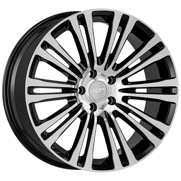 8.5X19" PCD 5X120 AGT Wheels 973 LORD ET35 66.60 mm Black Diamond