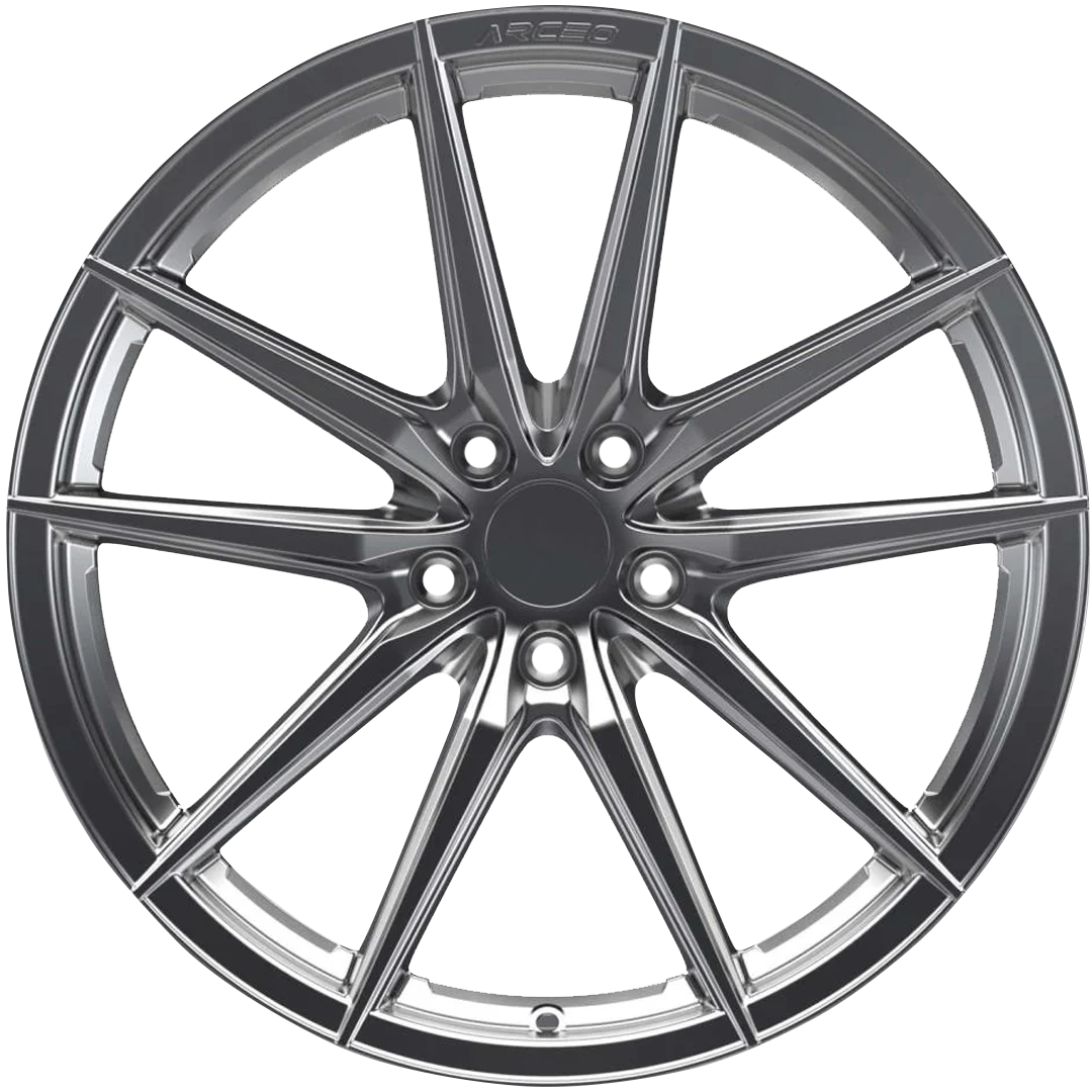 8.5X19" PCD 5X120 Arceo Wheels ARC-19141-67 ET33 Hyper Black Valencia 72.6 mm