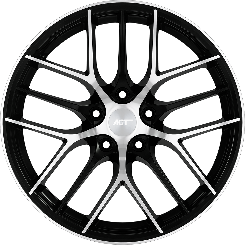 8.5X19" PCD5X112 AGT Wheels 19121-1 ET35 Matt Black Diamond 73.1 mm