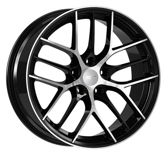 8.5X19" PCD5X112 AGT Wheels 19121-1 ET35 Matt Black Diamond 73.1 mm