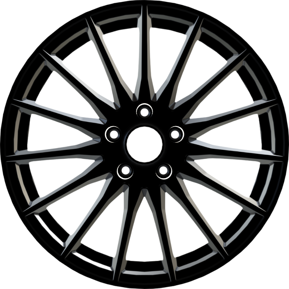 8.5X19" PCD5X114 AGT Wheels 1174 ET35 Gloss Black 72.6 mm
