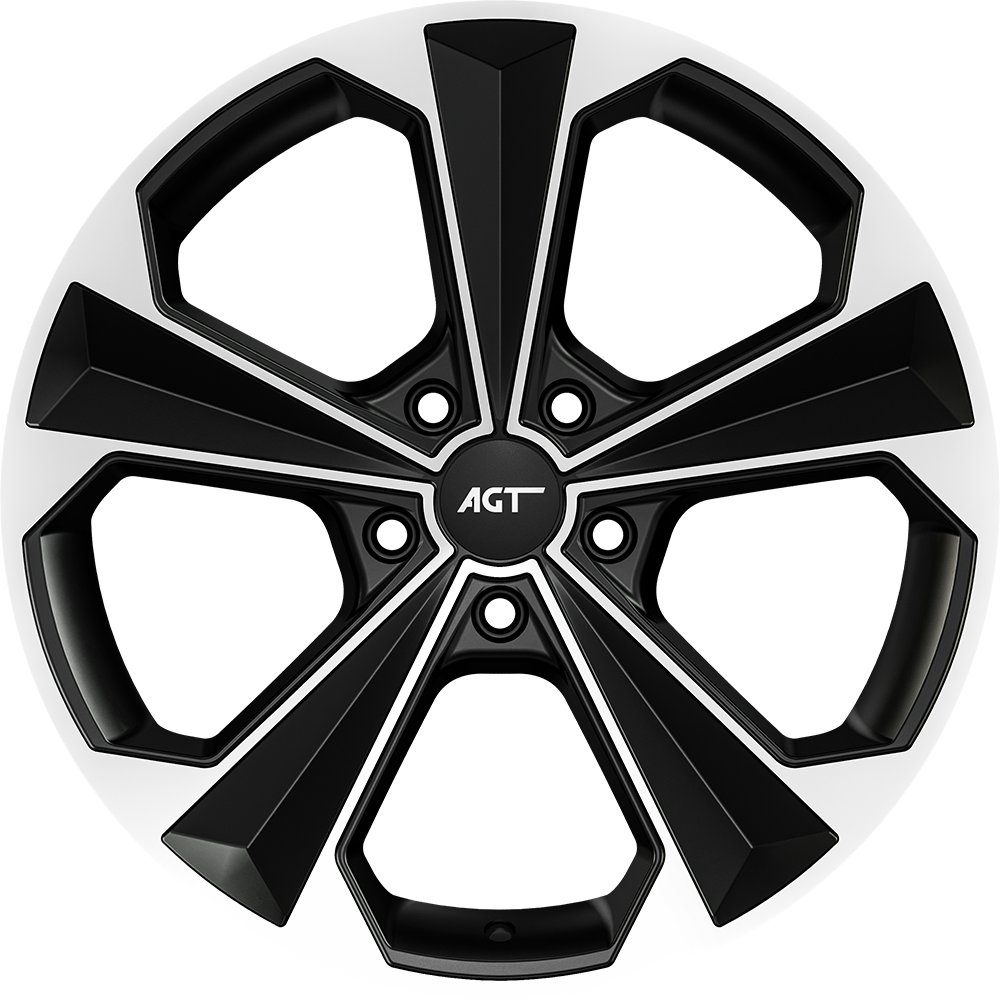 8.5X19" PCD5X114 AGT Wheels 19062 ET38 Matt Black Diamond 72.6 mm