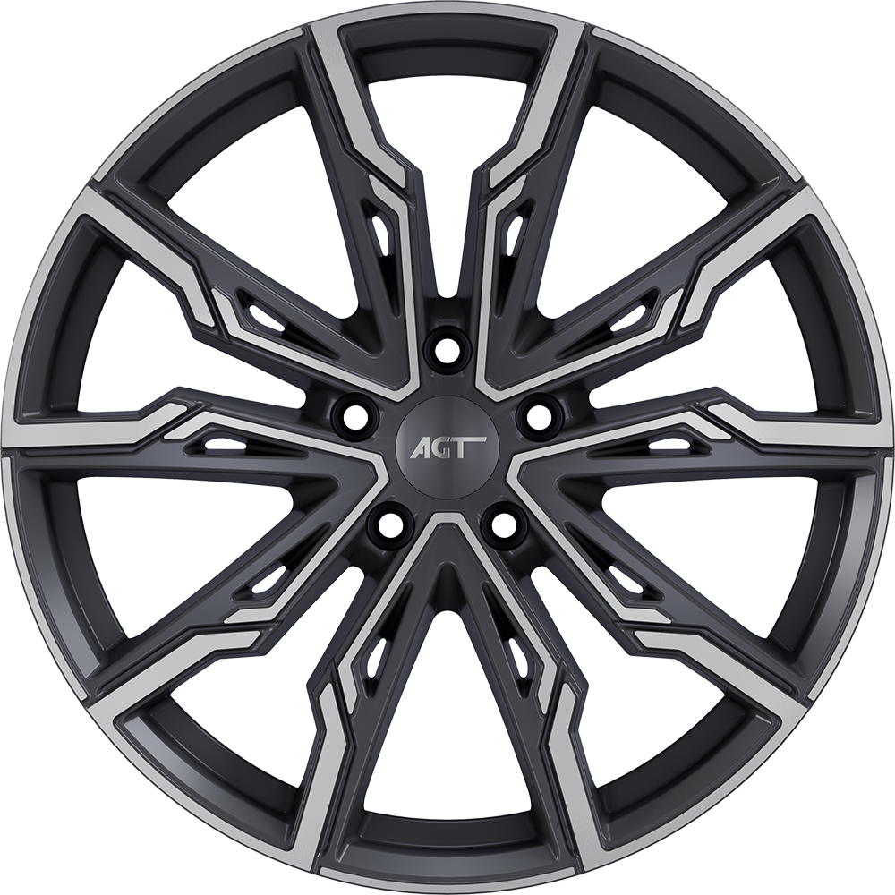 8.5X20" PCD 5X112 AGT Wheels 20154-1 ET45 72.60 mm Matt Gun Metal Diamond
