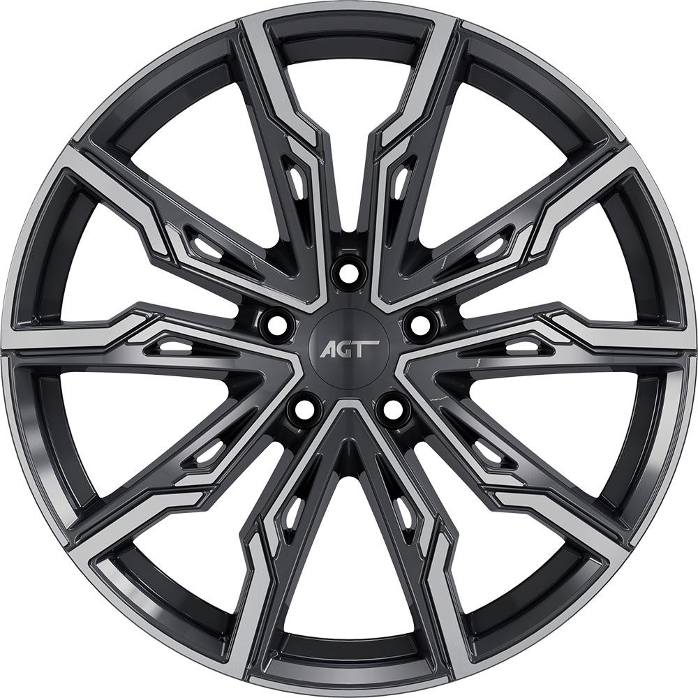 8.5X20" PCD 5X114 AGT Wheels 154 ET45 67.10 mm Gun Metal Diamond