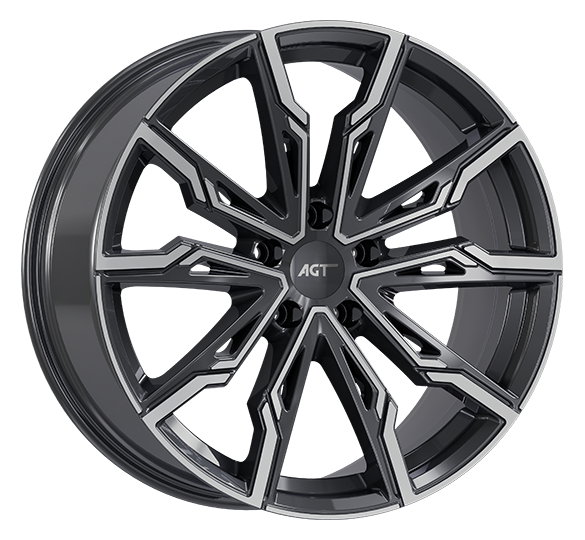 8.5X20" PCD 5X114 AGT Wheels 154 ET45 67.10 mm Gun Metal Diamond