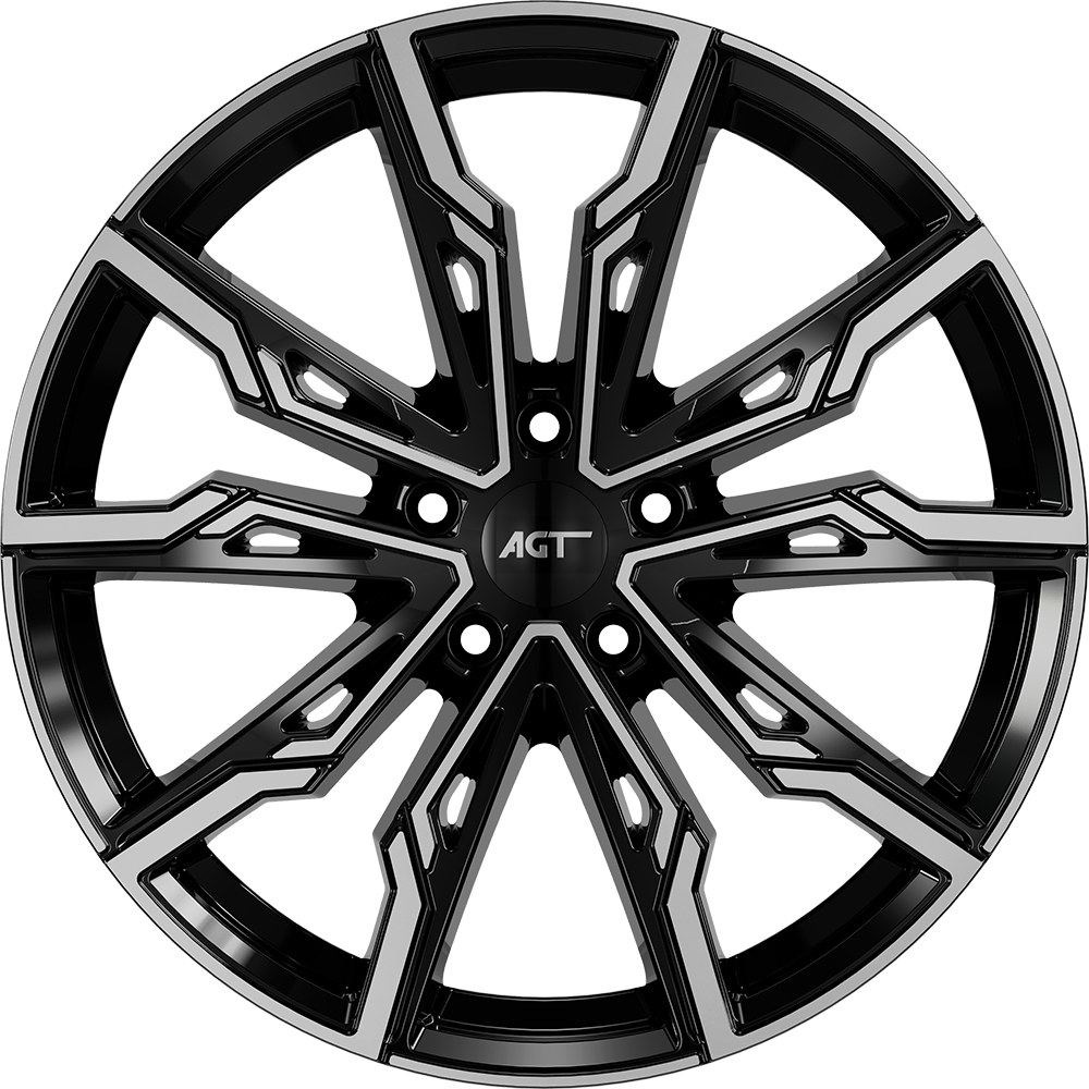 8.5X20" PCD5X108 AGT Wheels 154 ET45 Black Diamond 72.6 mm