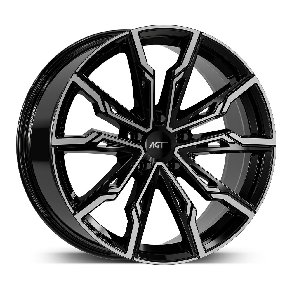 8.5X20" PCD5X108 AGT Wheels 154 ET45 Black Diamond 72.6 mm