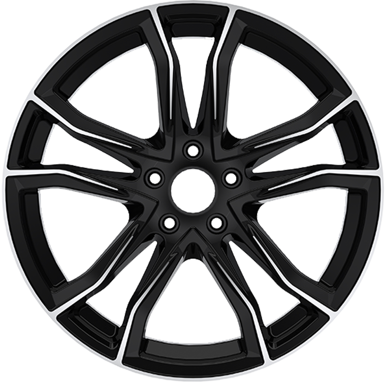 8.5X20" PCD5X112 AGT Wheels 20173-1 ET66.6 Black Diamond 66.6 mm