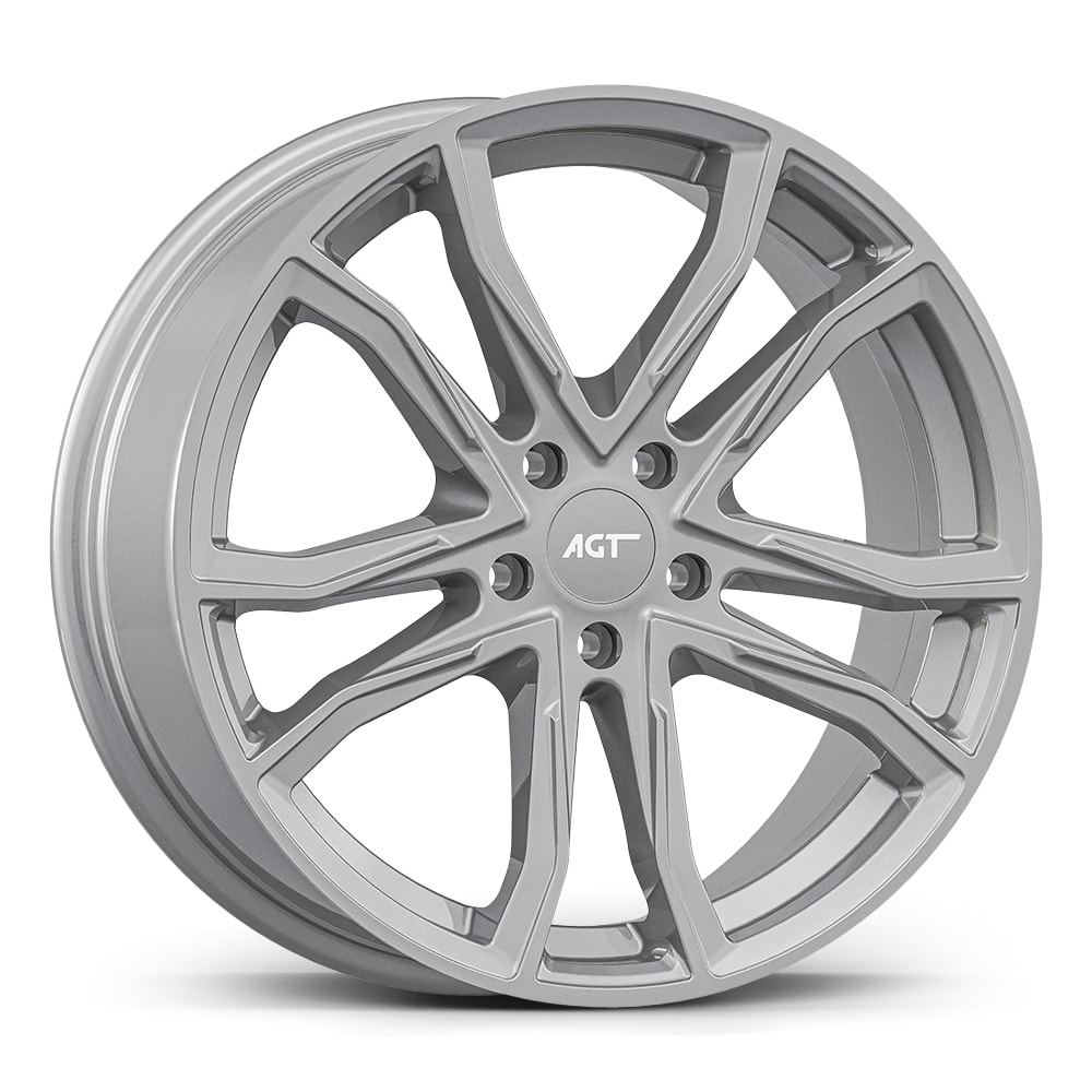 8.5X20" PCD5X112 AGT Wheels 20173-1 ET66.6 Full Silver 66.6 mm