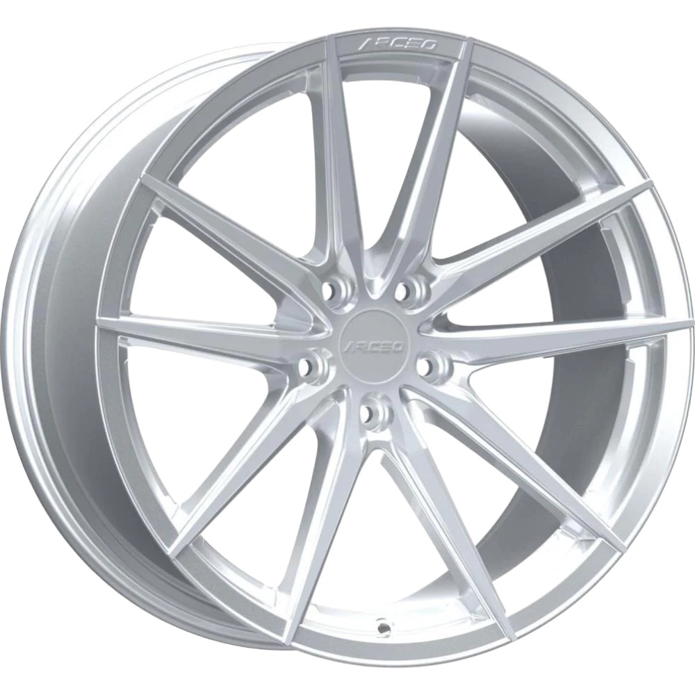 8.5X19" Arceo Wheels ARC 19190 Monaco Silver Diamond PCD 5x114.3 ET33