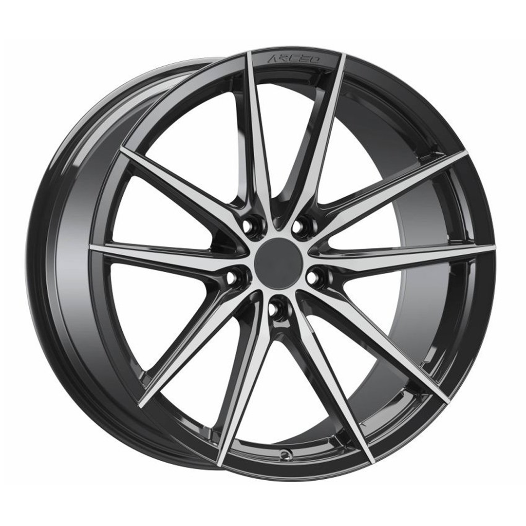 8.5X19" Arceo Wheels ARC 19190 Titanium Diamond PCD 5x120 ET30