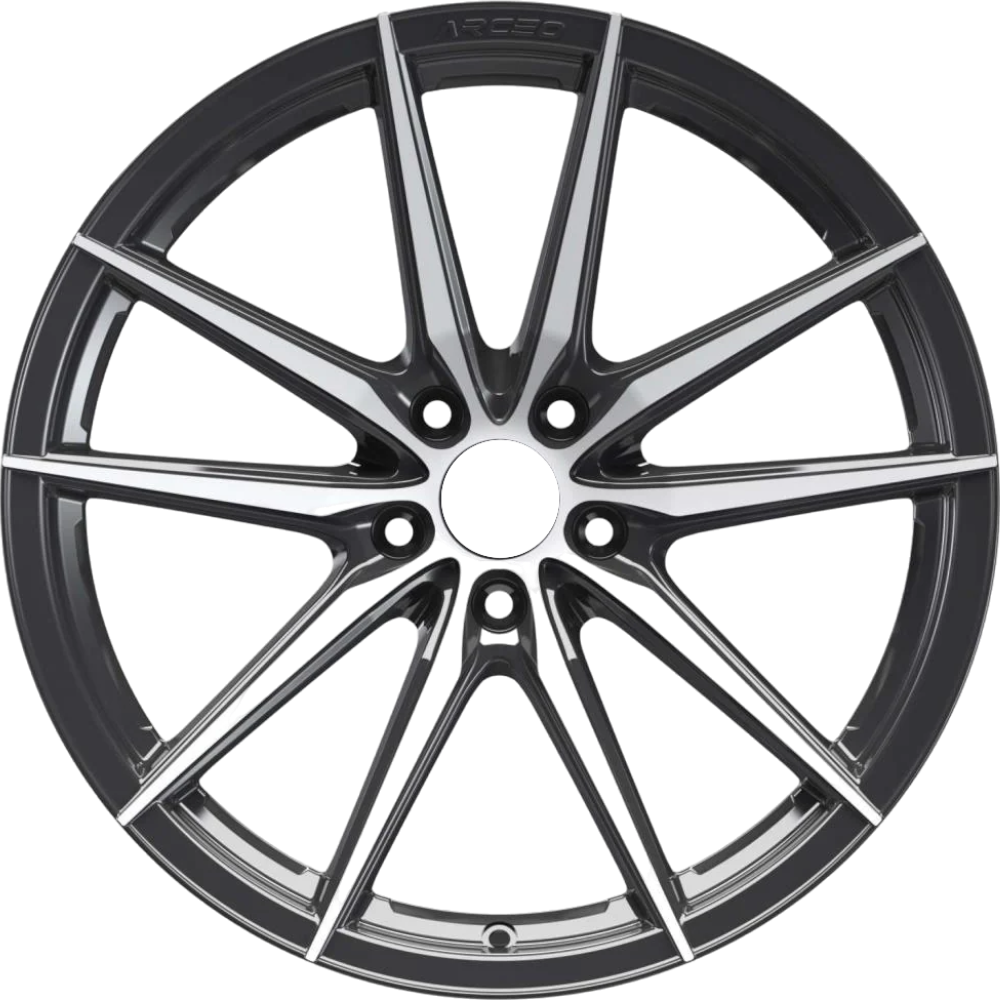 8.5X19" Arceo Wheels ARC 19190 Titanium Diamond PCD 5x120 ET30