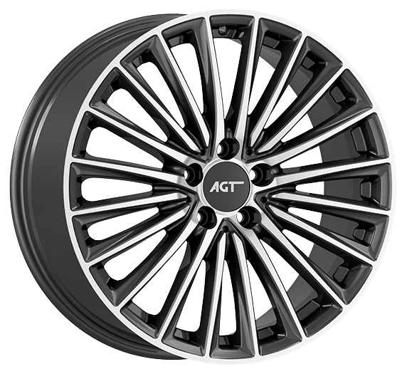 9.0X18" PCD 5X112 AGT Wheels 18269-2 ET55 66.60 mm Titan Diamond