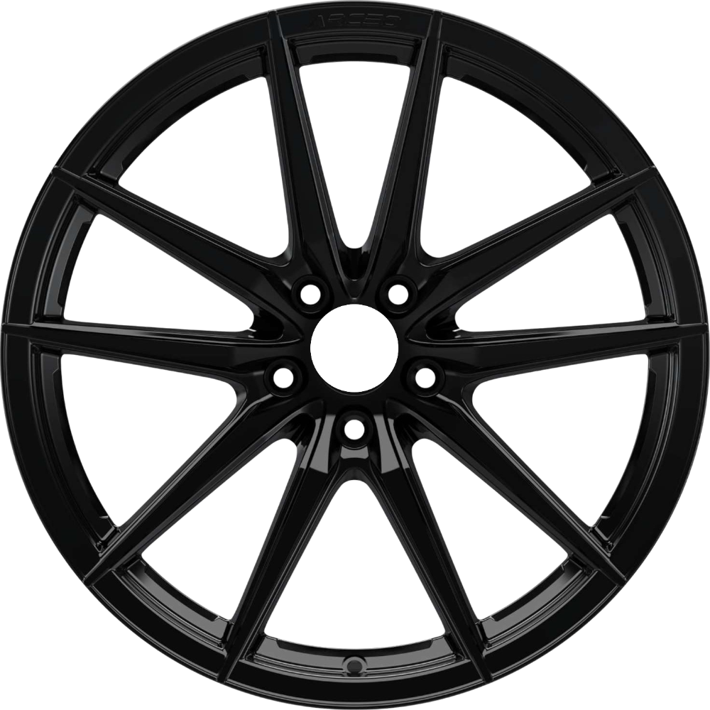 9.0X18" PCD 5X112 Arceo Wheels ARC-18190-18 ET40 Glossy Black Monaco 73.1 mm