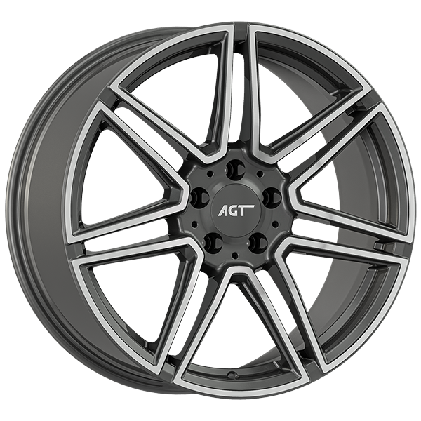 9.0X19" PCD 5X112 AGT Wheels 19266-2 ET48 66.60 mm Titan Diamond