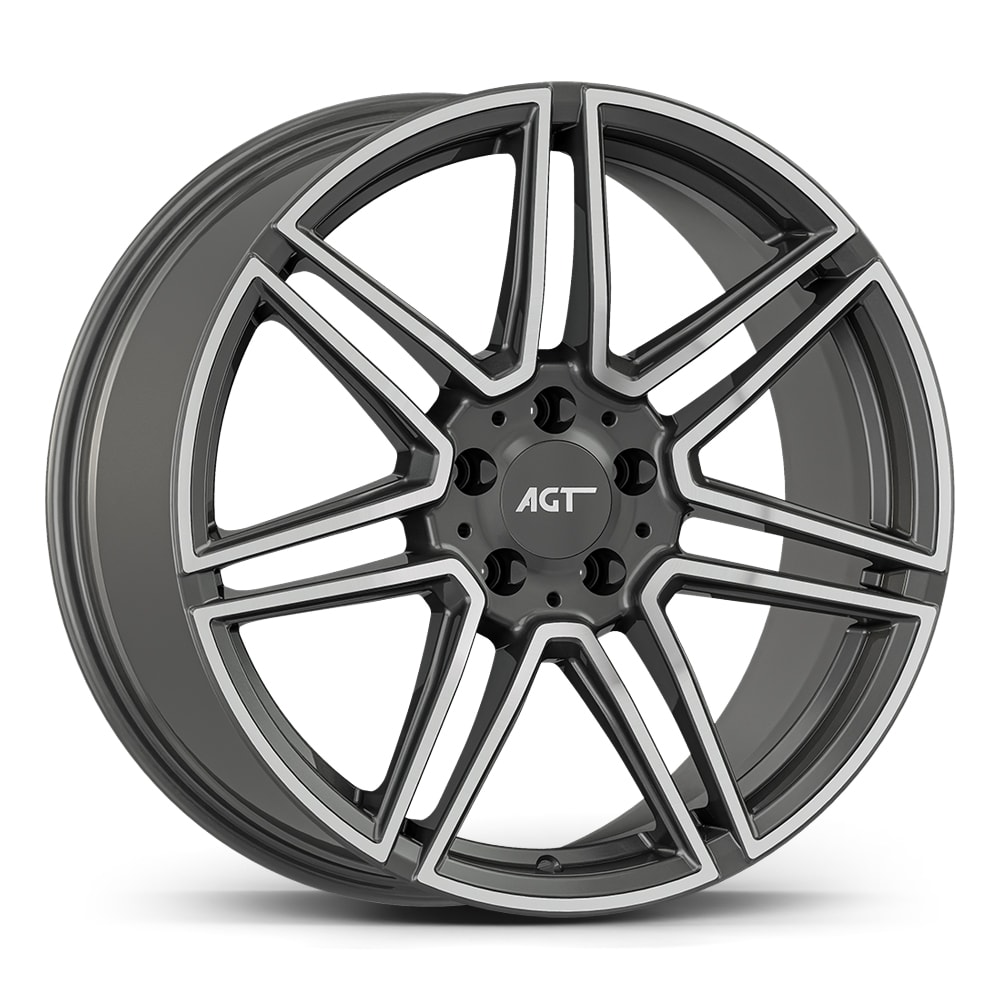 9.0X19" PCD 5X112 AGT Wheels 19266-2 ET48 66.60 mm Titan Diamond