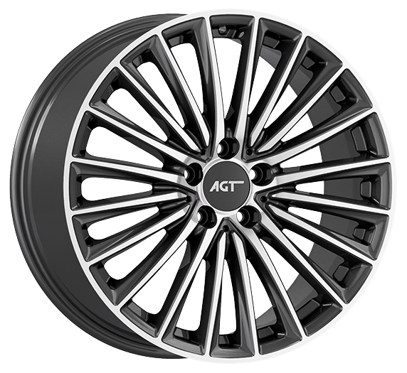 9.0X19" PCD 5X112 AGT Wheels 19269-2 ET48 66.60 mm Titan Diamond