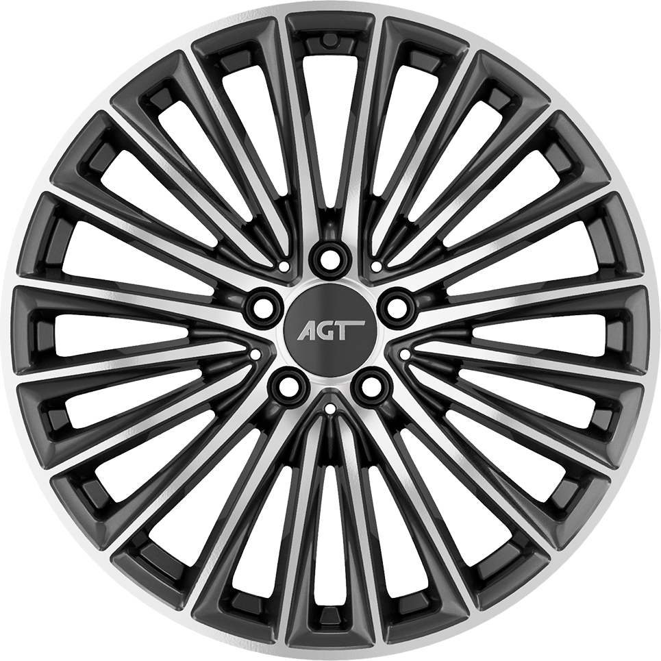 9.0X19" PCD 5X112 AGT Wheels 19269-2 ET55 66.60 mm Titan Diamond