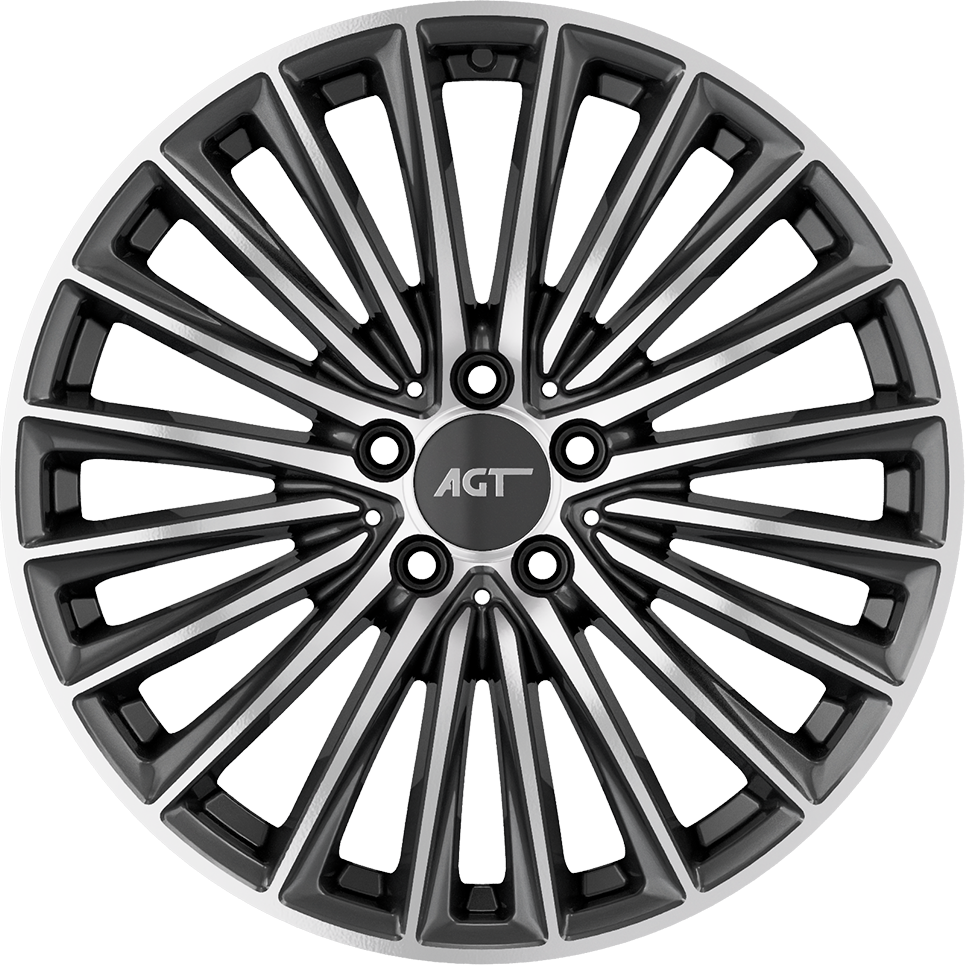 9.0X19" PCD 5X112 AGT Wheels 19269-2 ET60 66.60 mm Titan Diamond