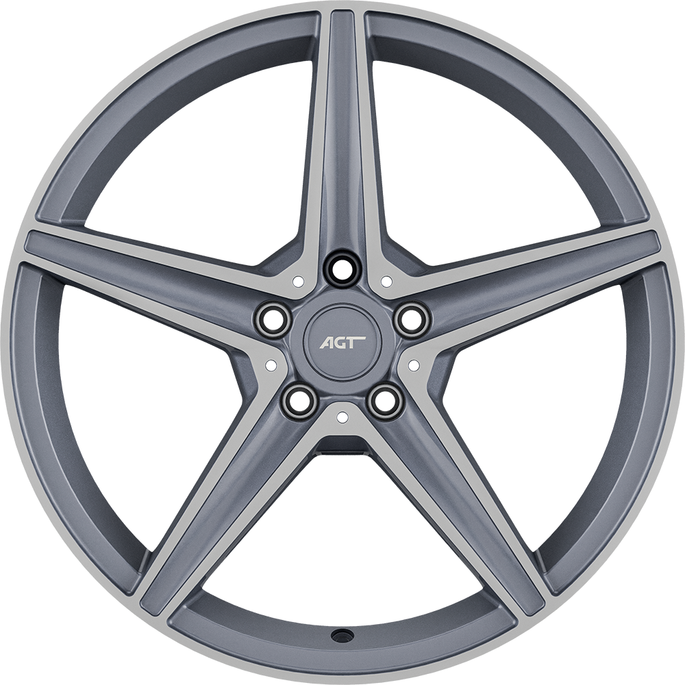 9.0X19" PCD 5X112 AGT Wheels 19297-2 66.60 mm Gun Metal Diamond