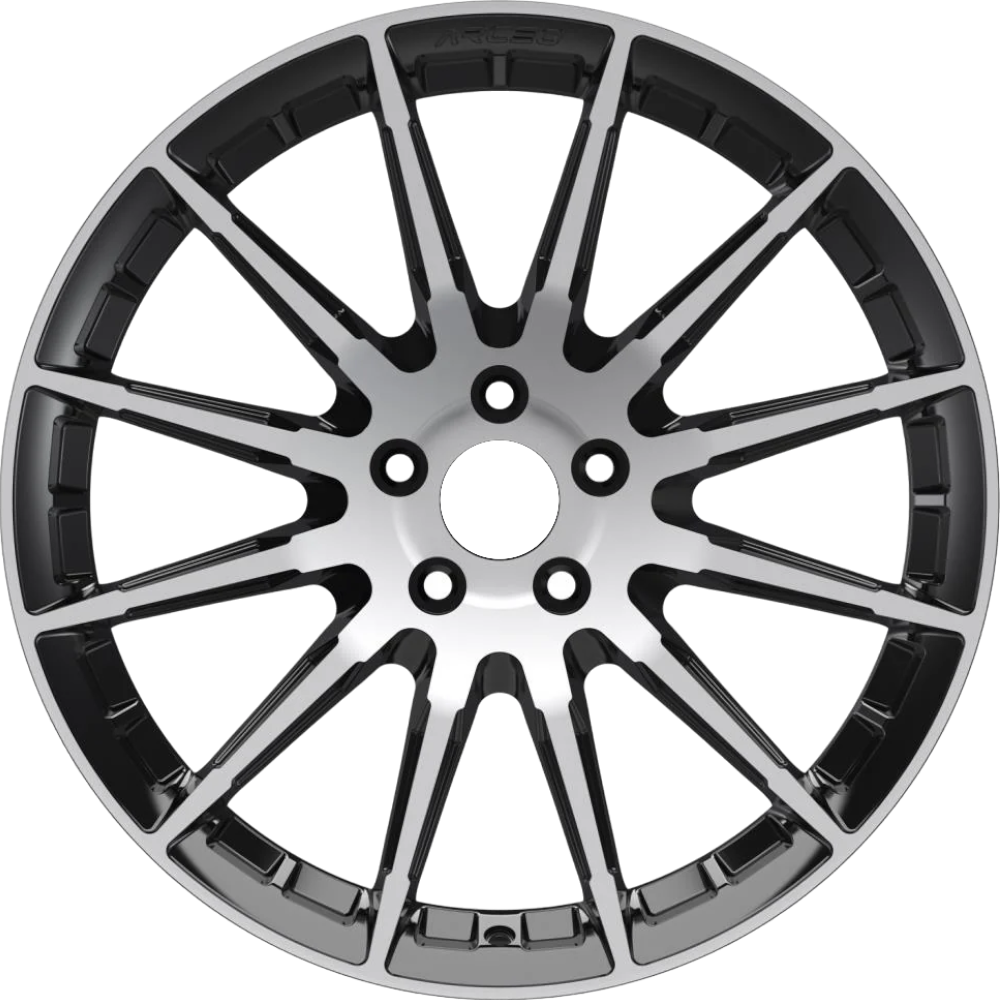 9.0X19" PCD 5X112 Arceo Wheels ARC-ASW03-06 ET42 BLACK DIAMOND 73.1 mm