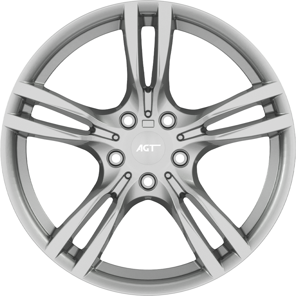 9.0X19" PCD 5X120 AGT Wheels 19187 Legend F30 ET45 72.60 mm Full Silver