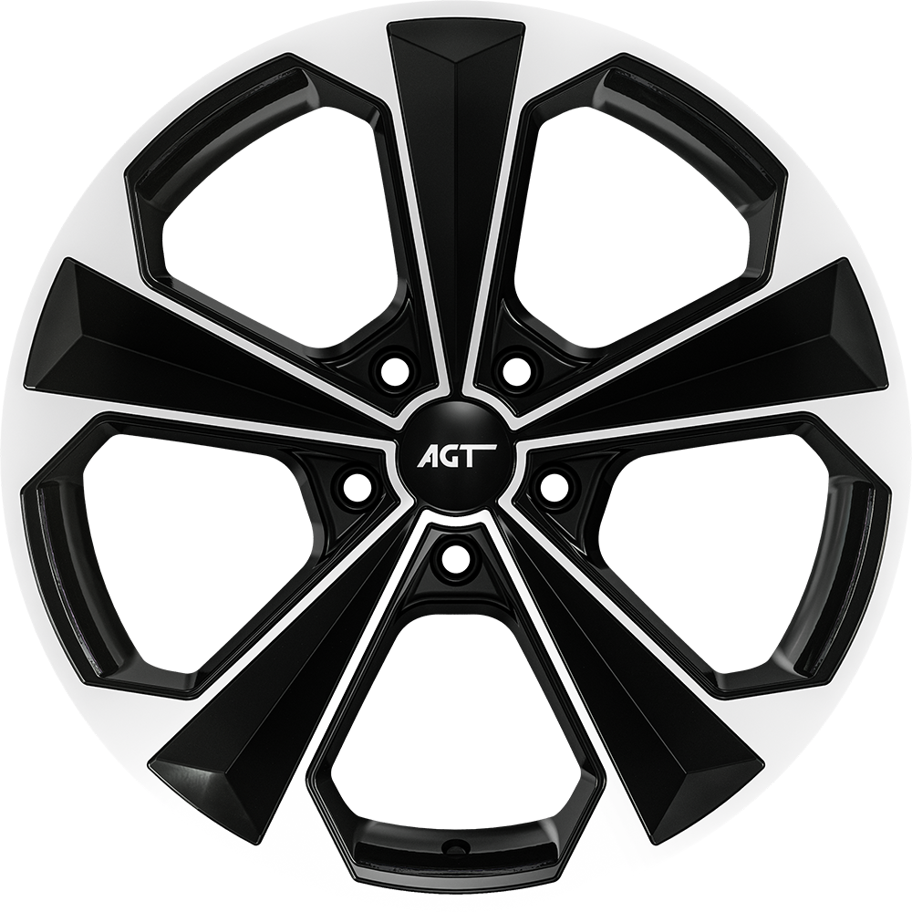 9.0X20" PCD 5X112 AGT Wheels 20062 Bavyera ET38 Black Diamond 72.60 mm