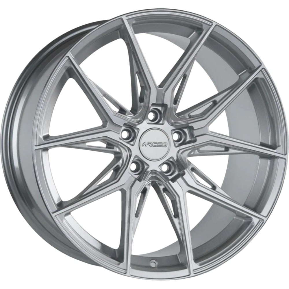 9.0X20" PCD 5X114.3 Arceo Wheels ARC-20177-13 ET35 Silver Diamond Marseille  73.1 mm