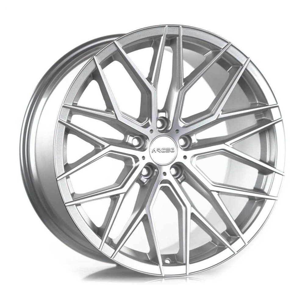 9.0X20" PCD 5X114 Arceo Wheels  20141 SILVER DIAMOND ET35 73.1 mm
