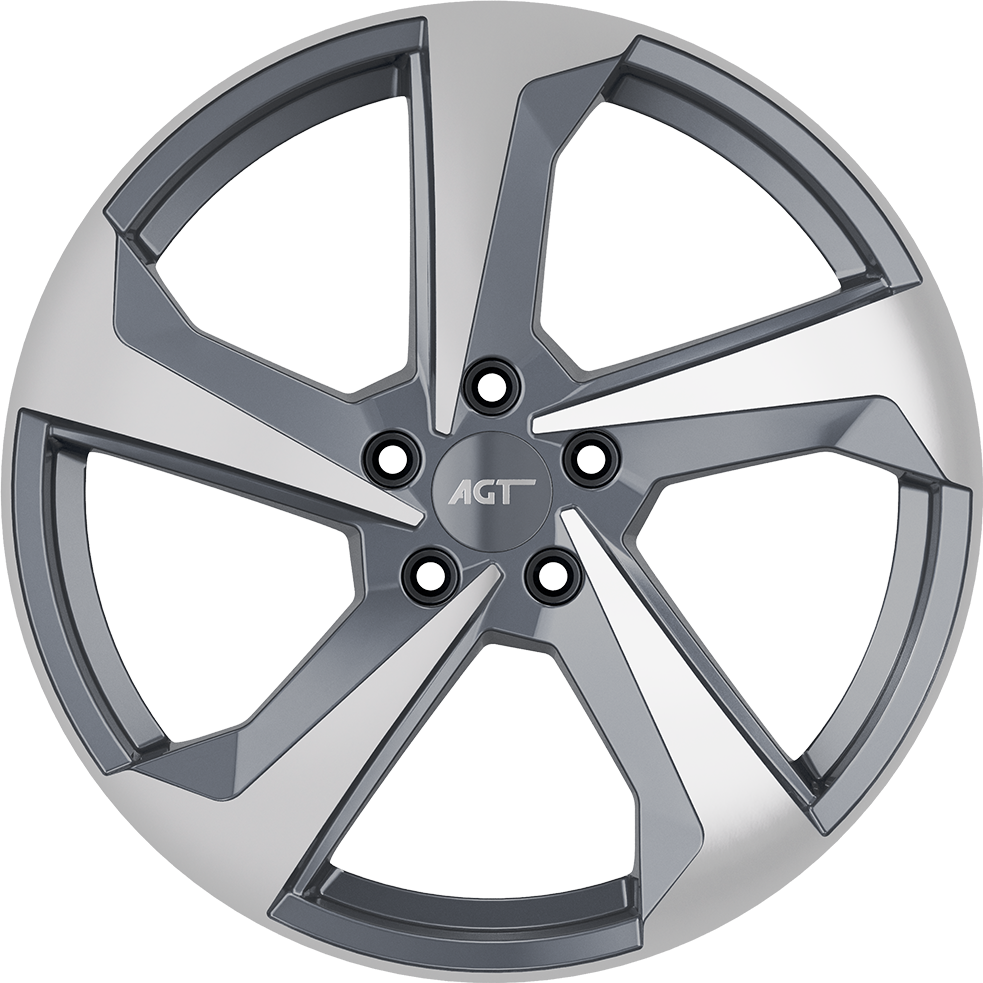 9.0X20" PCD5X112 AGT Wheels 20120 ET66.6 Matt Gun Metal Diamond 66.6 mm