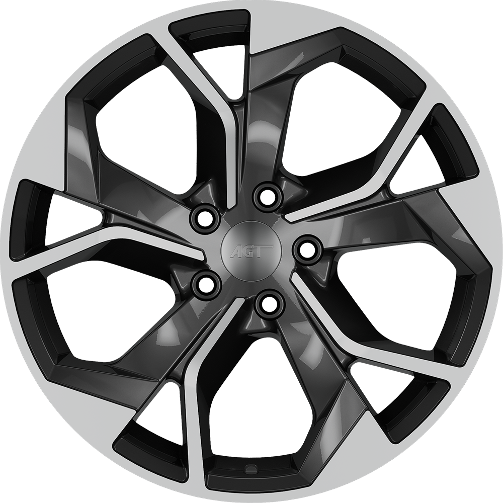 9.0X20" PCD5X112 AGT Wheels 20252 ET35 Titanium Diamond 66.5 mm