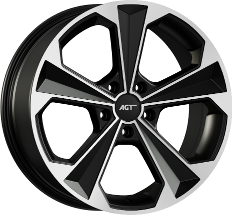9.0X20" PCD5X114 AGT Wheels 20062 ET38 Matt Black Diamond 72.6 mm