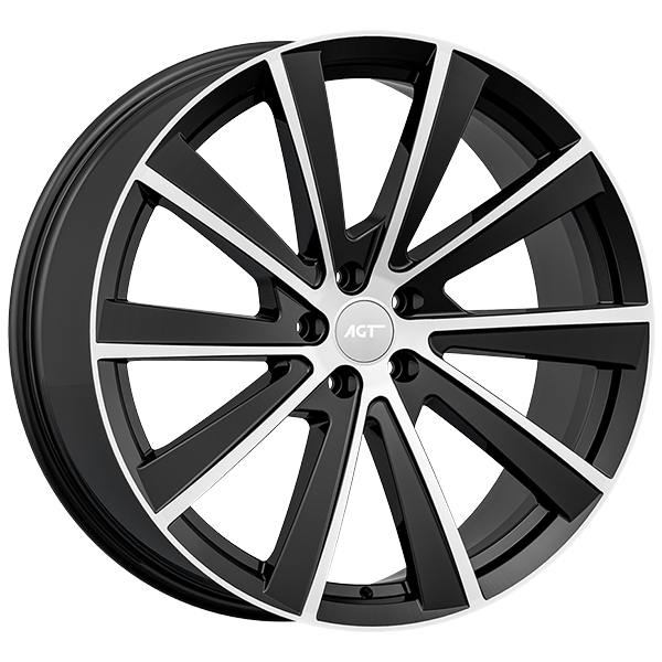 9.0X21" PCD 5X108 AGT Wheels 21251 Merlin ET40 63.40 mm Black Diamond