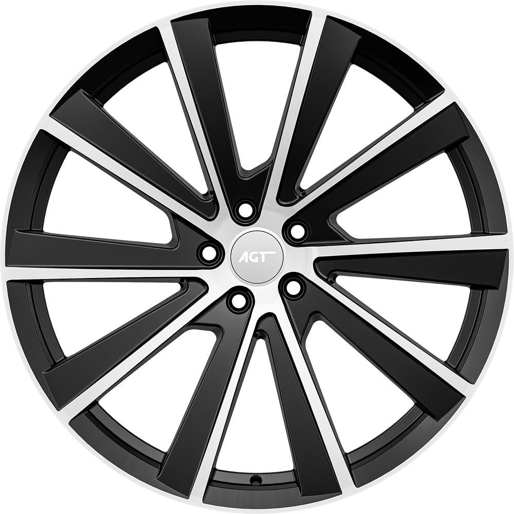 9.0X21" PCD 5X108 AGT Wheels 21251 Merlin ET40 63.40 mm Black Diamond