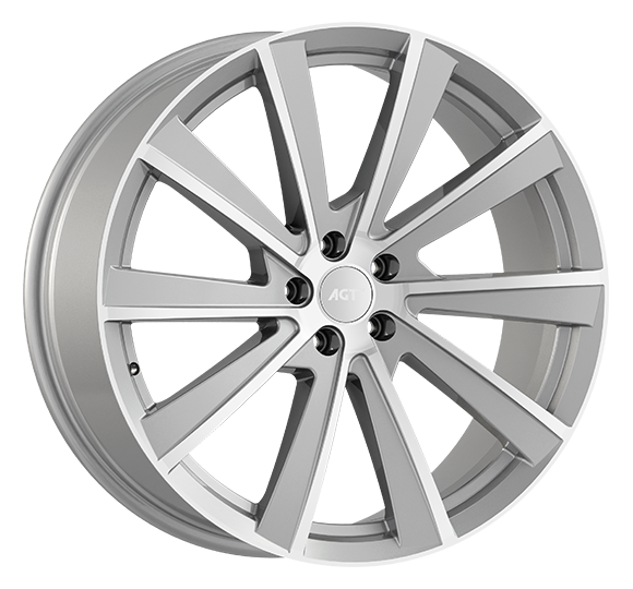 9.0X21" PCD 5X108 AGT Wheels 21251 Merlin ET40 63.40 mm Silver Diamond