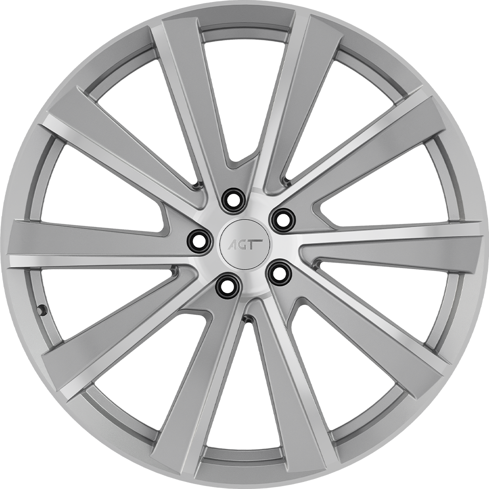 9.0X21" PCD 5X108 AGT Wheels 21251 Merlin ET40 63.40 mm Silver Diamond